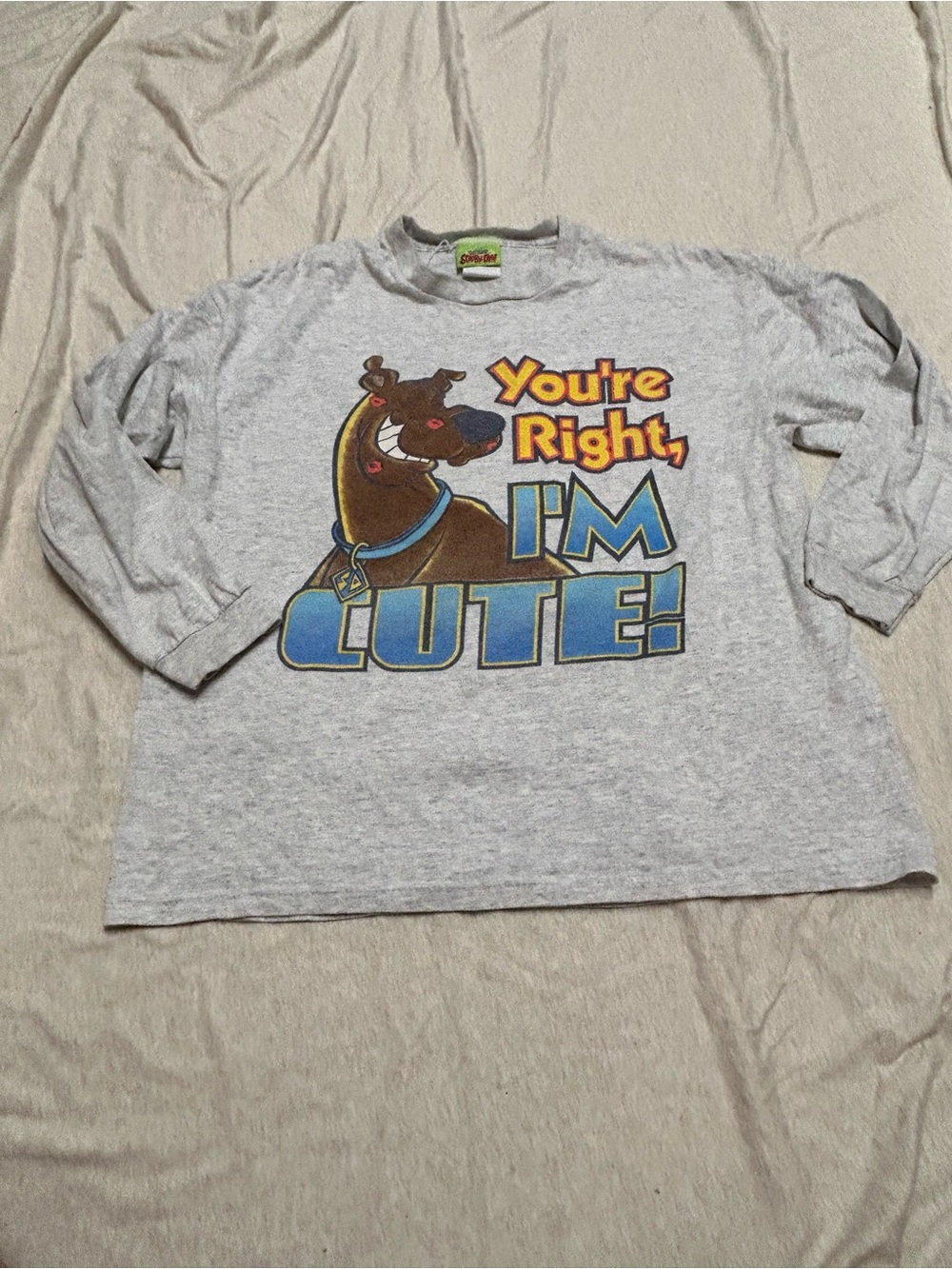 Vintage Y2K Scooby-Doo Long Sleeve T-Shirt 2000 Good Graphic Cartoon Network
